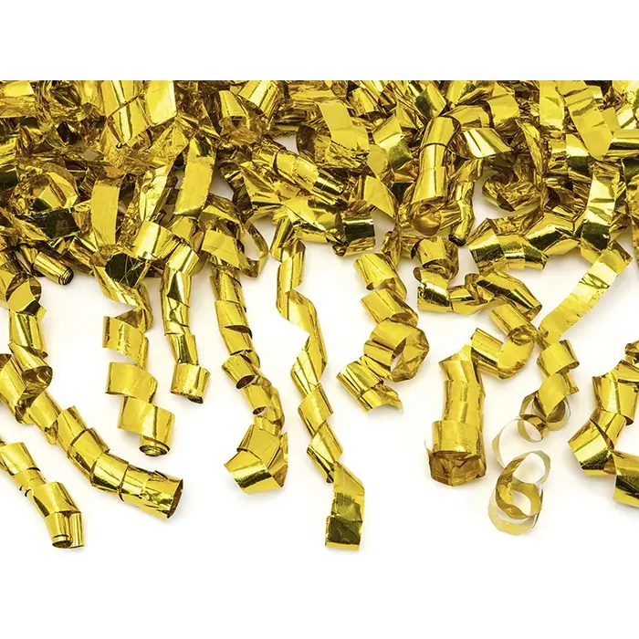 Confettikanon 40cm met gouden slingers
