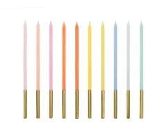 Kaarsjes Pastelkleuren 14cm / Mix