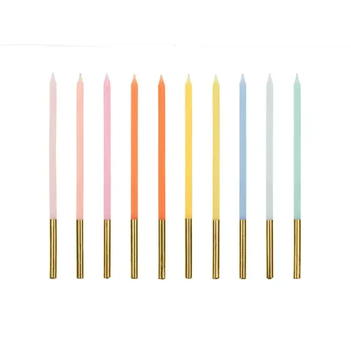 Kaarsjes Pastelkleuren 14cm / Mix
