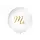 Ballon Mr 1m / Wit & goud