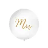 Ballon Mrs 1m / Wit & goud