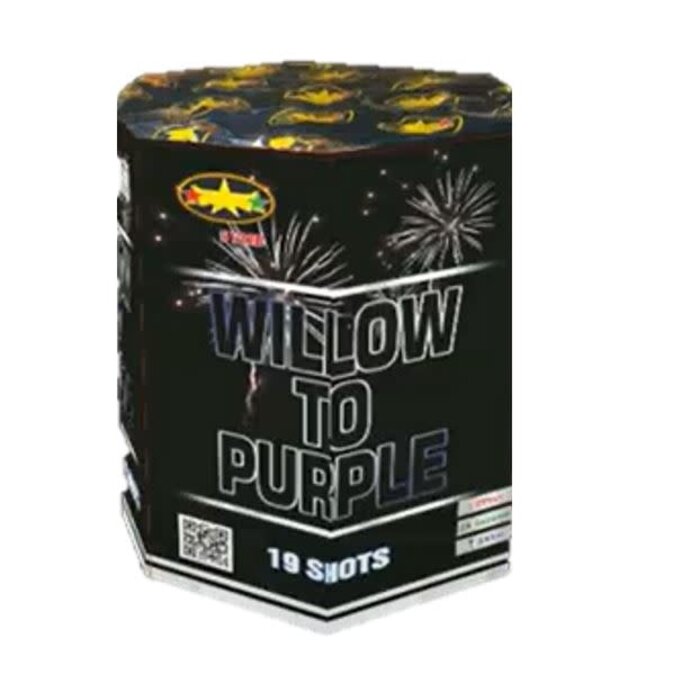 Vuurwerkbatterij Willow To Purple / 19 shots
