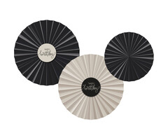 Crème Noir / Waaiers 3 Stuks