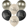 Crème Noir / Latex Ballonnen 30cm - 6 Stuks