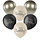 Crème Noir / Latex Ballonnen 30cm - 6 Stuks