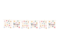 Star Burst / Happy Birthday vlaggenlijn 6m