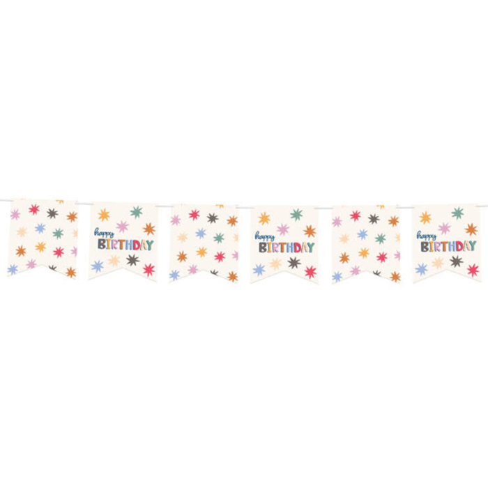 Star Burst / Happy Birthday vlaggenlijn 6m