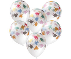 Star Burst / Latex Ballonnen 33cm - 6 Stuks