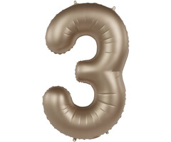 Folieballon Starlight Gold 86cm / Cijfer 3