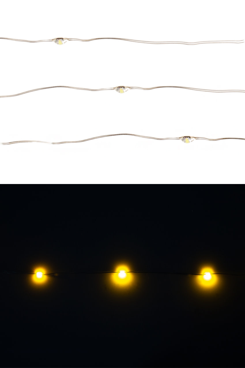 Kostuumlichtjes ijzerdraad | Geel 2m