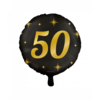Party Foil Balloon Black/Gold - 50