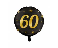 Party Foil Balloon Black/Gold - 60