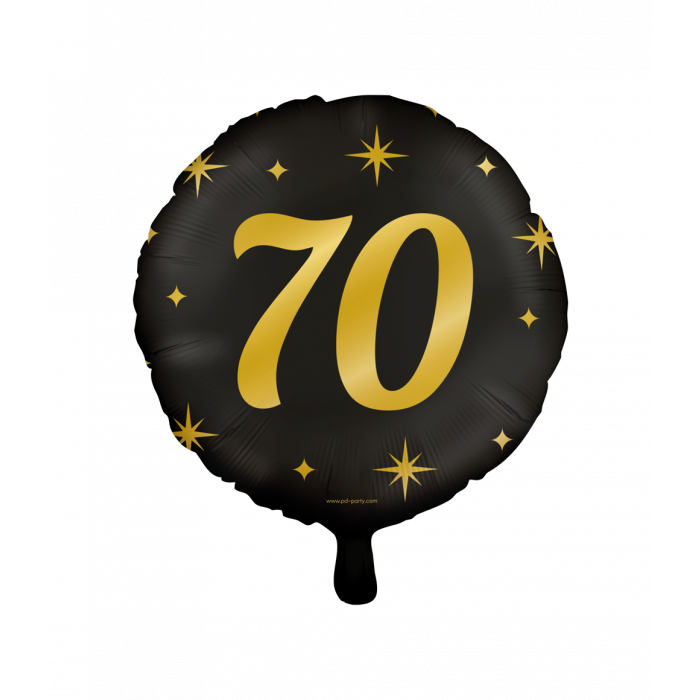 Party Foil Balloon Black/Gold - 70