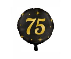Party Foil Balloon Black/Gold - 75