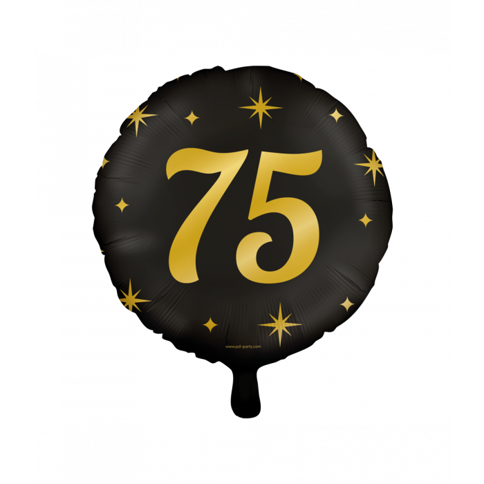 Party Foil Balloon Black/Gold - 75