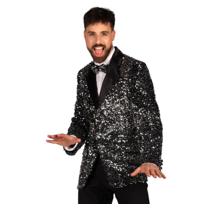 Sequin Jacket Colbert  / Silver-Black