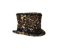 Luxe Hoed Paillet / Goud & Zwart
