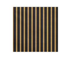 Servetten Goud & zwart gestreept 33x33cm  / 20st