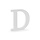Houten Decoratie 20cm / Letter D