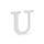 Houten Decoratie 20cm / Letter U