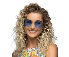 Partybril Hippie XL / Blauw