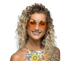 Partybril Hippie XL / Oranje