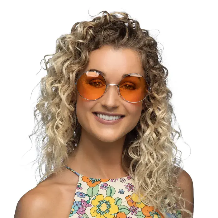 Partybril Hippie XL / Oranje