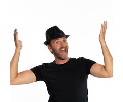 Disco Hoed Zwart Pailletten