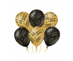 Classy Party Ballonnen Happy Birthday / 6 Stuks