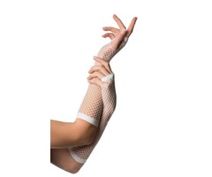 Nethandschoenen Lang  Wit / 2 Stuks