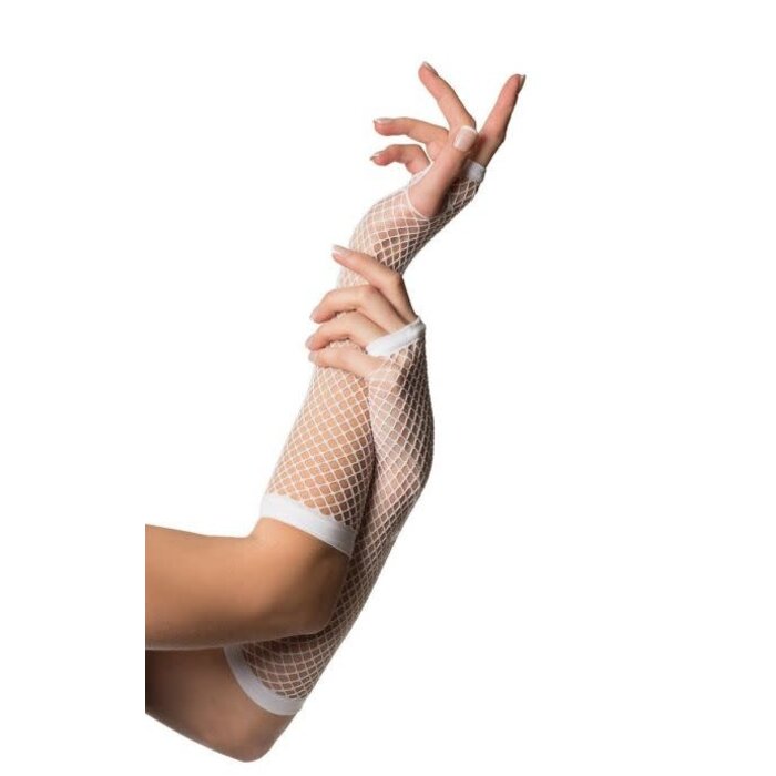 Nethandschoenen Lang  Wit / 2 Stuks