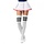Kniekousen Wit & Zwart Cheerleader / 2 Stuks One Size