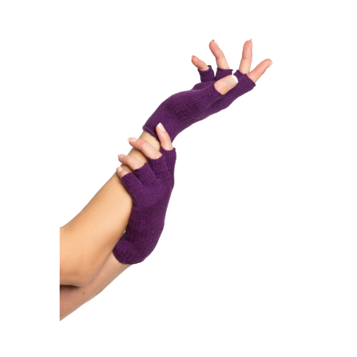 Vingerloze Handschoenen 2 Stuks / Paars