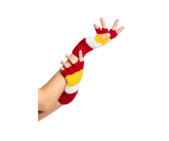 Vingerloze Handschoenen 2 Stuks / Rood,wit,geel