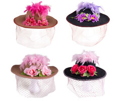 Dameshoed met bloemen