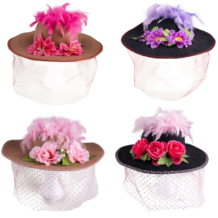 Dameshoed met bloemen