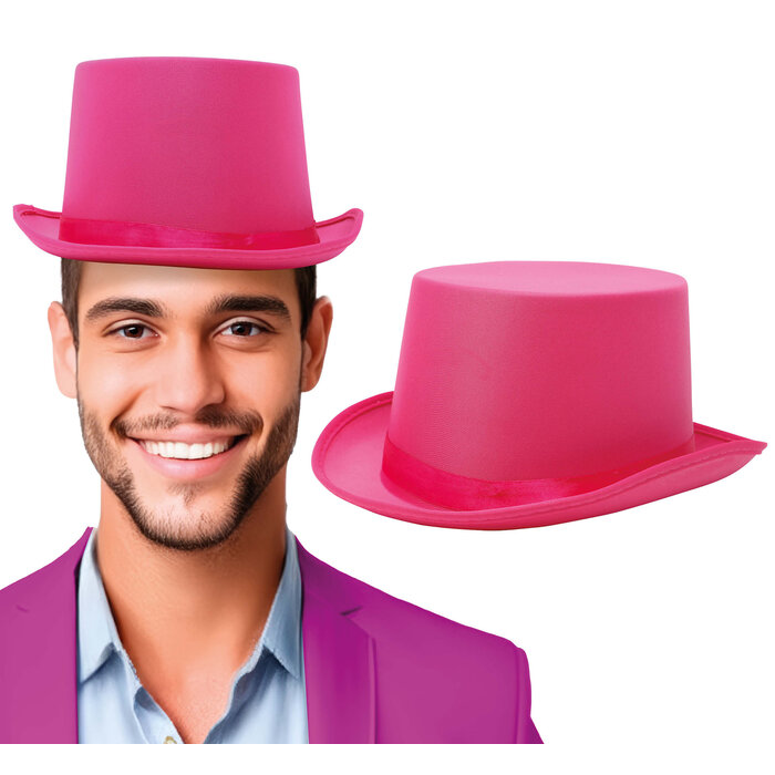 Hoge Hoed Luxe / Flamingo Roze