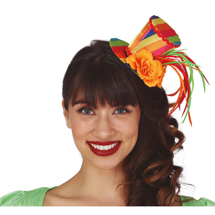 Minihoedje Circus Veelkleurig / Met Speld