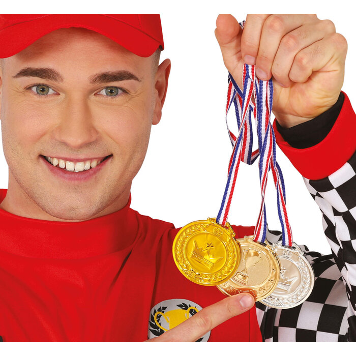 Set Medailles Zilver/ Goud / Brons