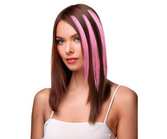 3 Stuks Haar Extension 50cm /Roze