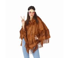 Poncho Suede Bruin / Met franjes
