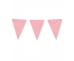 Vlaggenlijn Eco Papier / 6m Pastel Roze