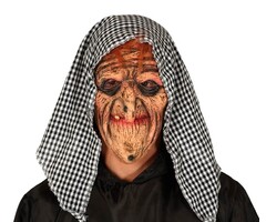 Heksenmasker met kap