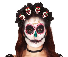 Los Muertos hoofdband met schedels