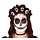 Los Muertos hoofdband met schedels