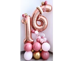 Ballonboeket 2 Cijfers + Bubbel