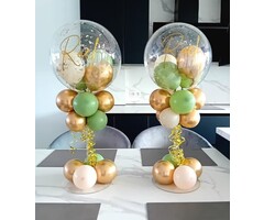 Tafelballon Bobo met mini's & schilferconfetti