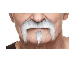 Opa Snor & baardje / Grijs & Wit