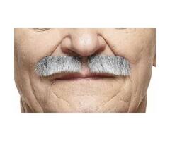 Snor/ Moustache - Grijs & Wit