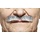 Snor/ Moustache - Grijs & Wit
